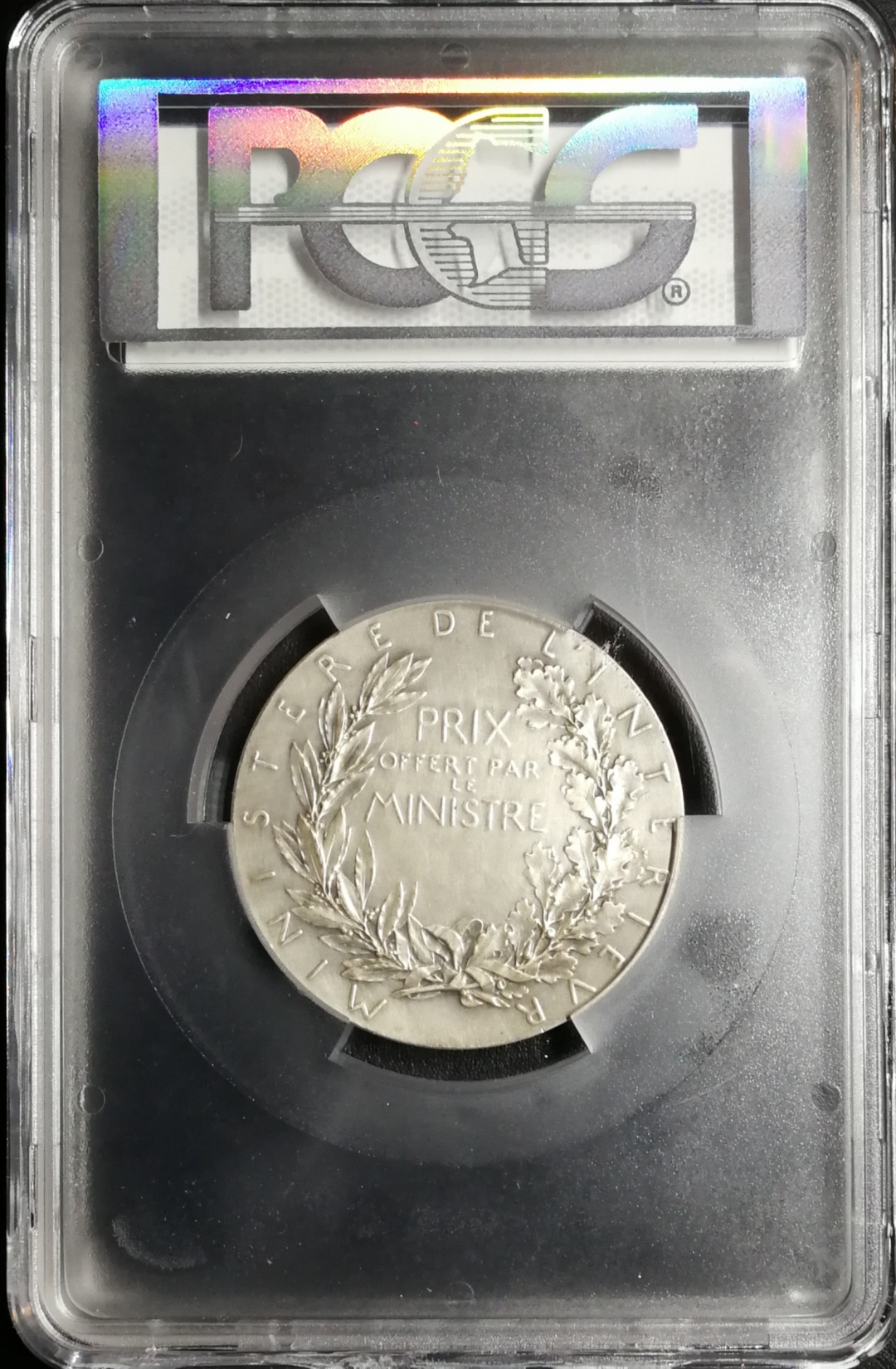凡希社世界钱币微拍第七十四期 1900法国内政部稀少银章PCGS-SP62 O.ROTY作品