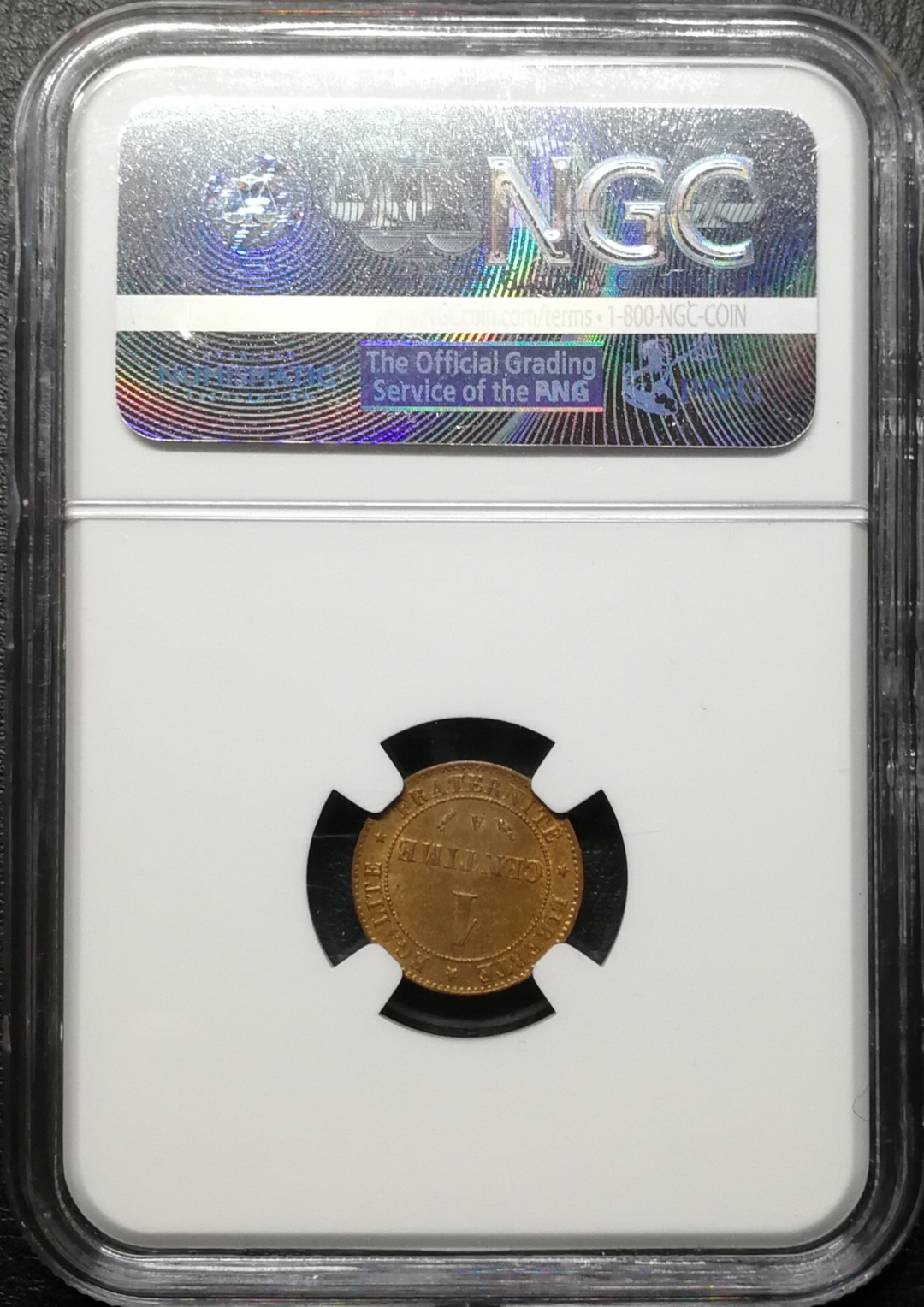 凡希社世界钱币微拍第七十四期 1892法国1分NGC-MS65