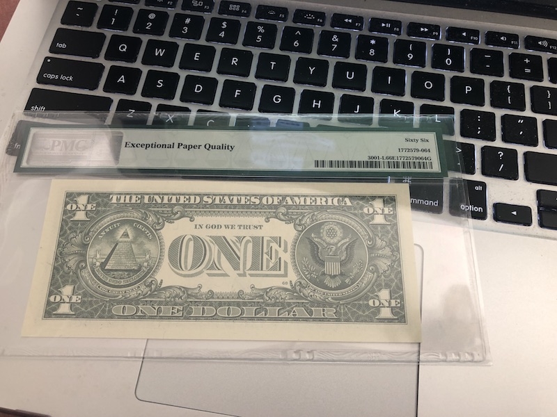 收藏联盟第七十三期拍卖 美元131 PMG66E狮子尾号5555