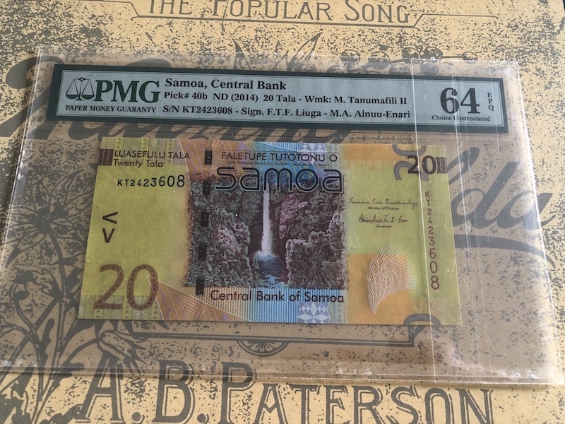 收藏联盟第七十三期拍卖 萨摩亚1420 PMG64E