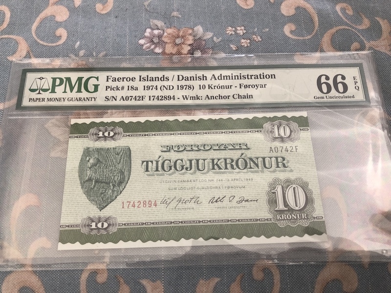 收藏联盟第七十三期拍卖 法罗群岛7410 PMG66E