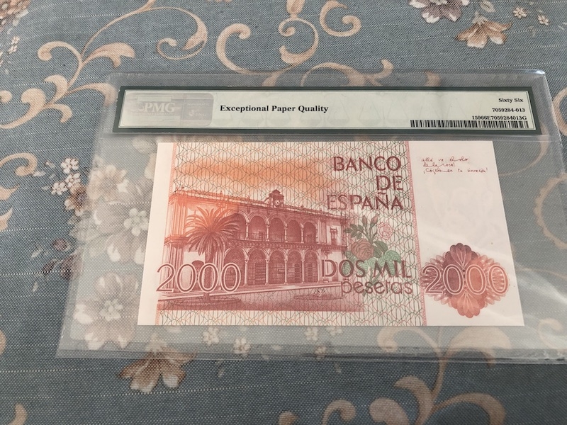 收藏联盟第七十三期拍卖 西班牙802000 PMG66E尾88