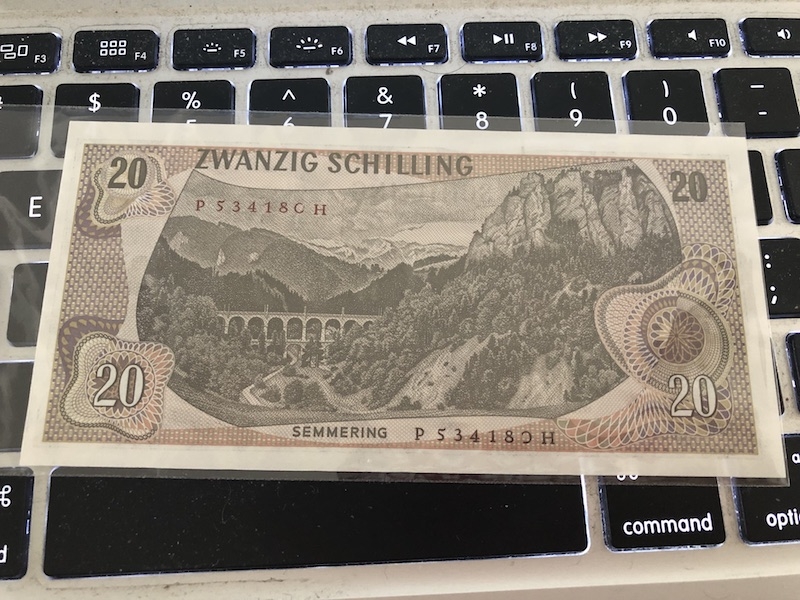 收藏联盟七十四期拍卖 奥地利1967年20先令 UNC