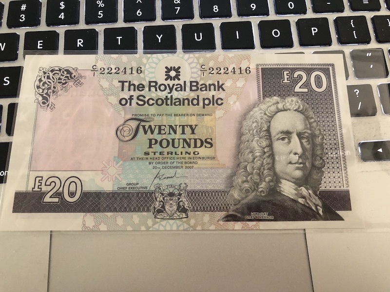 收藏联盟七十四期拍卖 英格兰2007年20镑  UNC