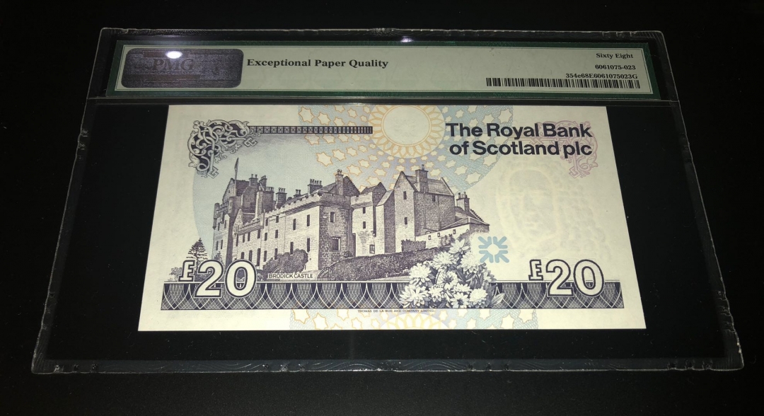 收藏联盟七十四期拍卖 苏格兰2010年20镑大卷毛 PMG68E