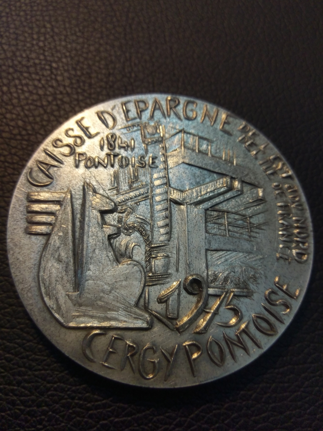 喜迎己亥年麦朵尔艺术拍卖第一场 法国巴黎造币厂1975年青铜镀银手雕章 69毫米