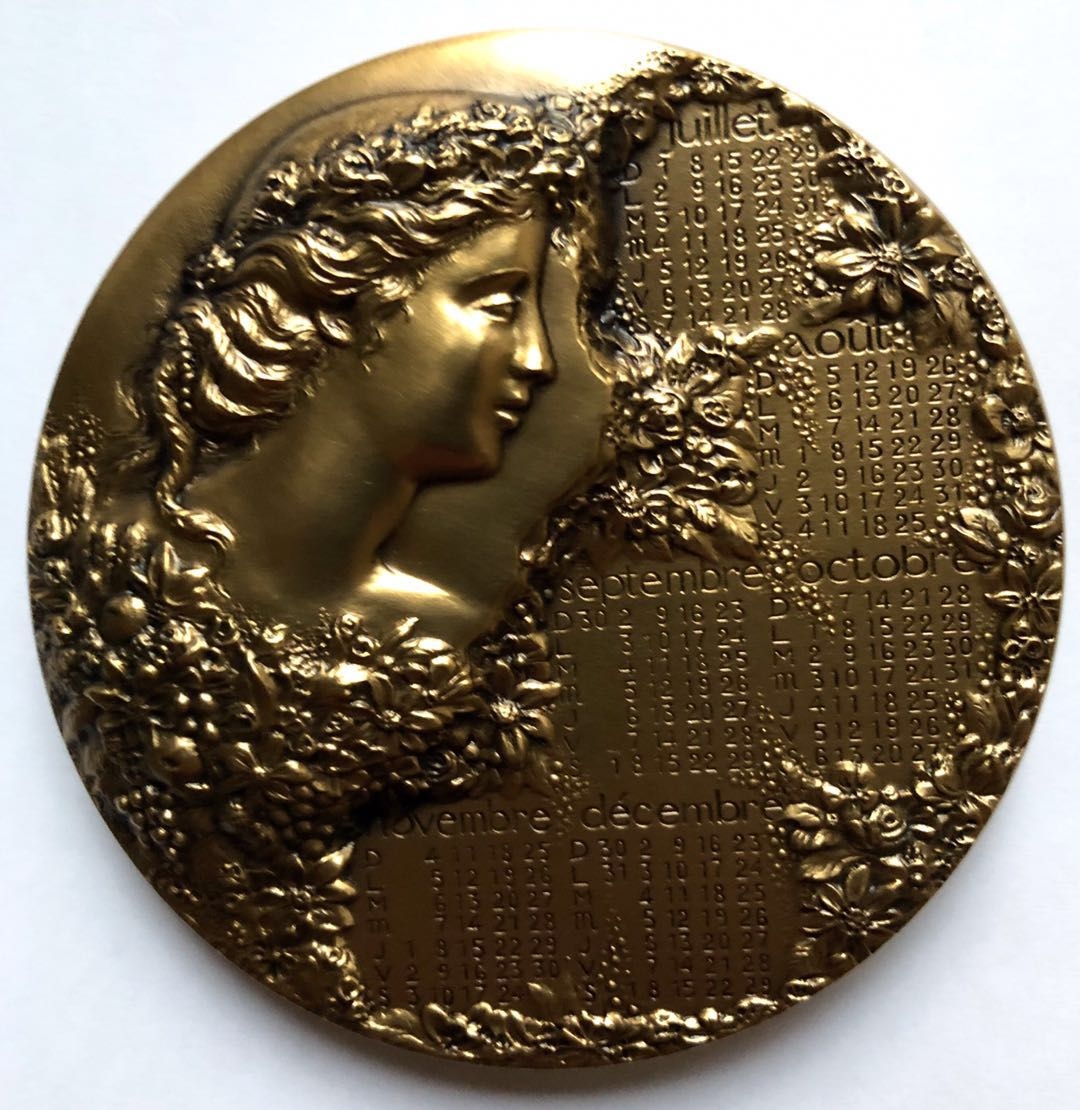 雕塑与币章 2001年日历章