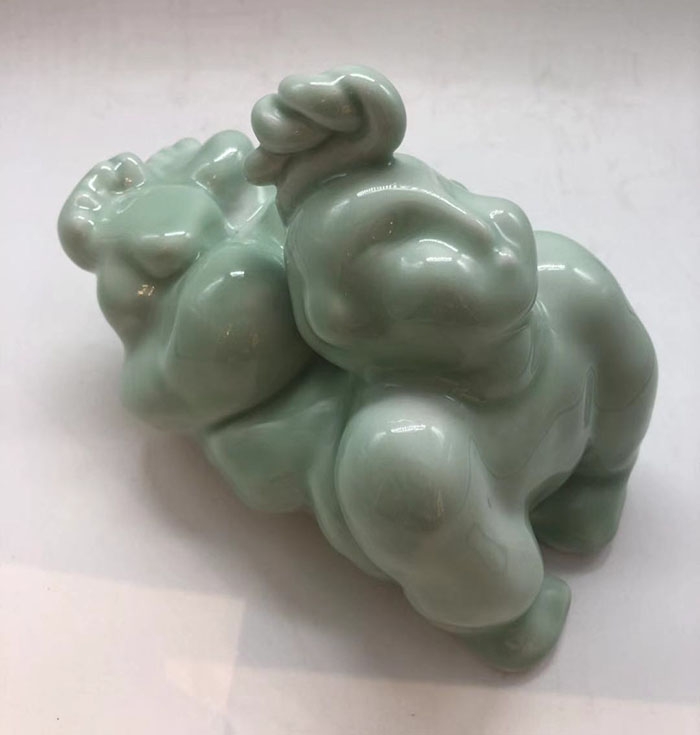 雕塑与币章 陶瓷福娃摆件