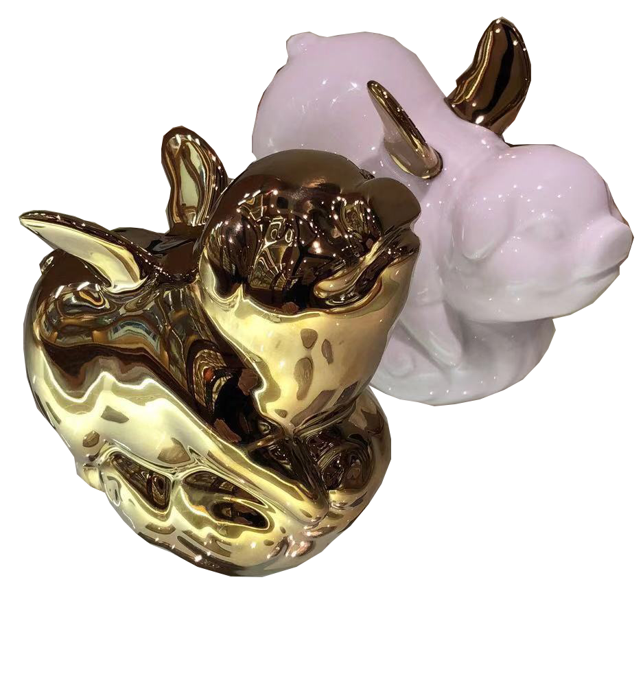 雕塑与币章 陶瓷猪签名版摆件2