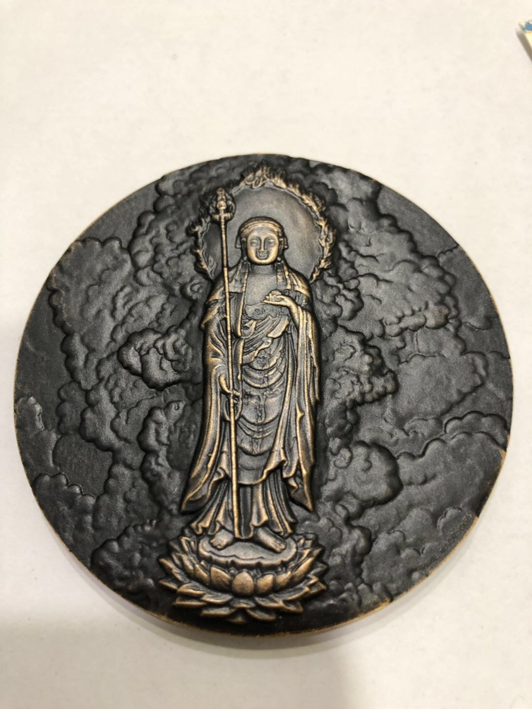 雕塑与币章 地藏王菩萨