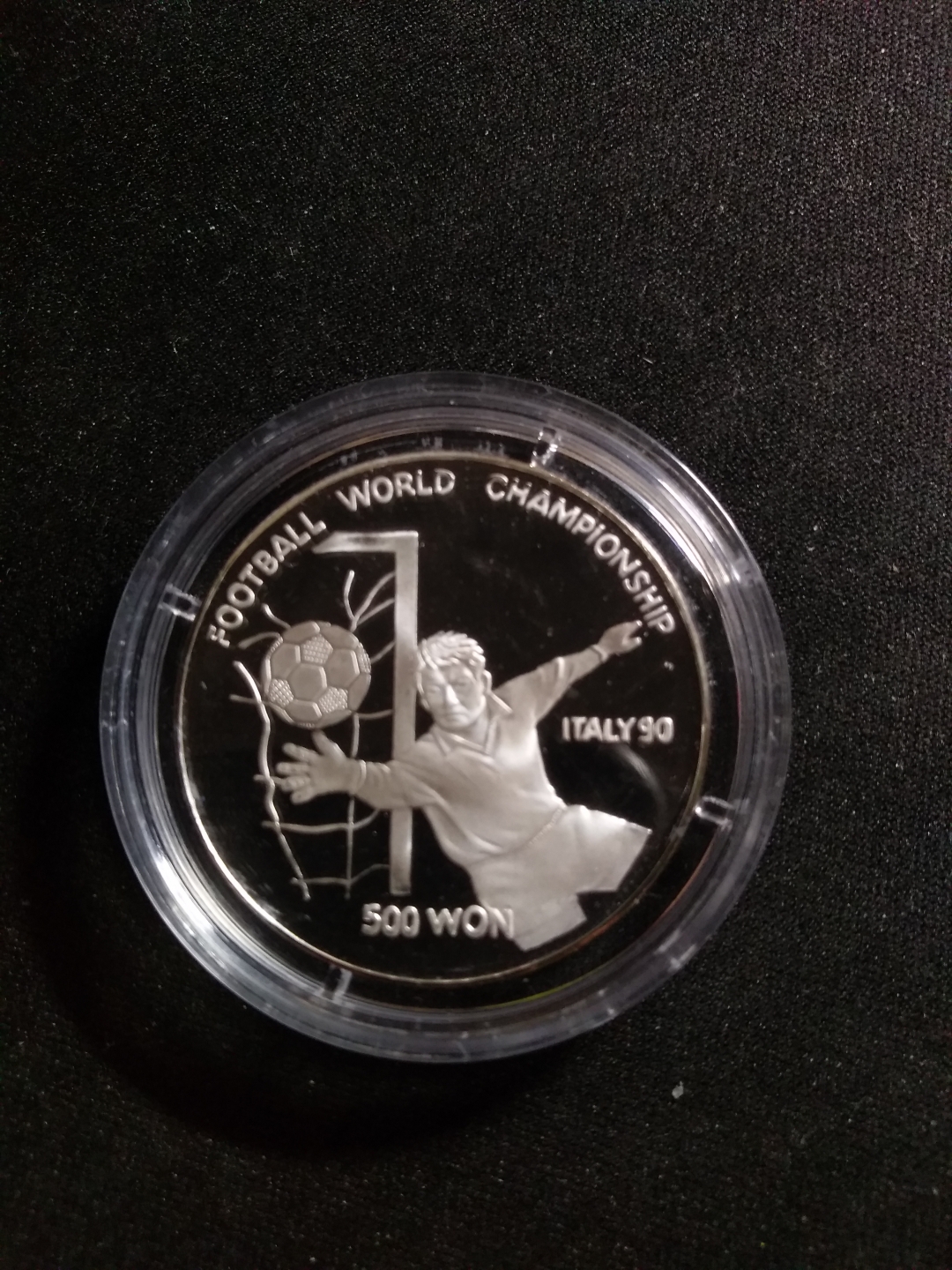 【鲸贝乐淘】第昃号拍卖 【朝鲜】1989年意大利世界杯银币