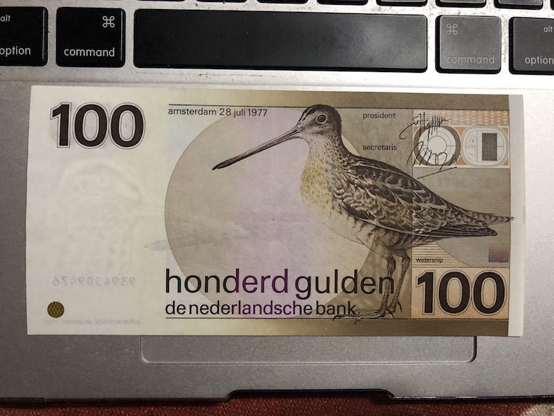 收藏联盟第七十五期拍卖 荷兰水鸟 100盾 AU 中折