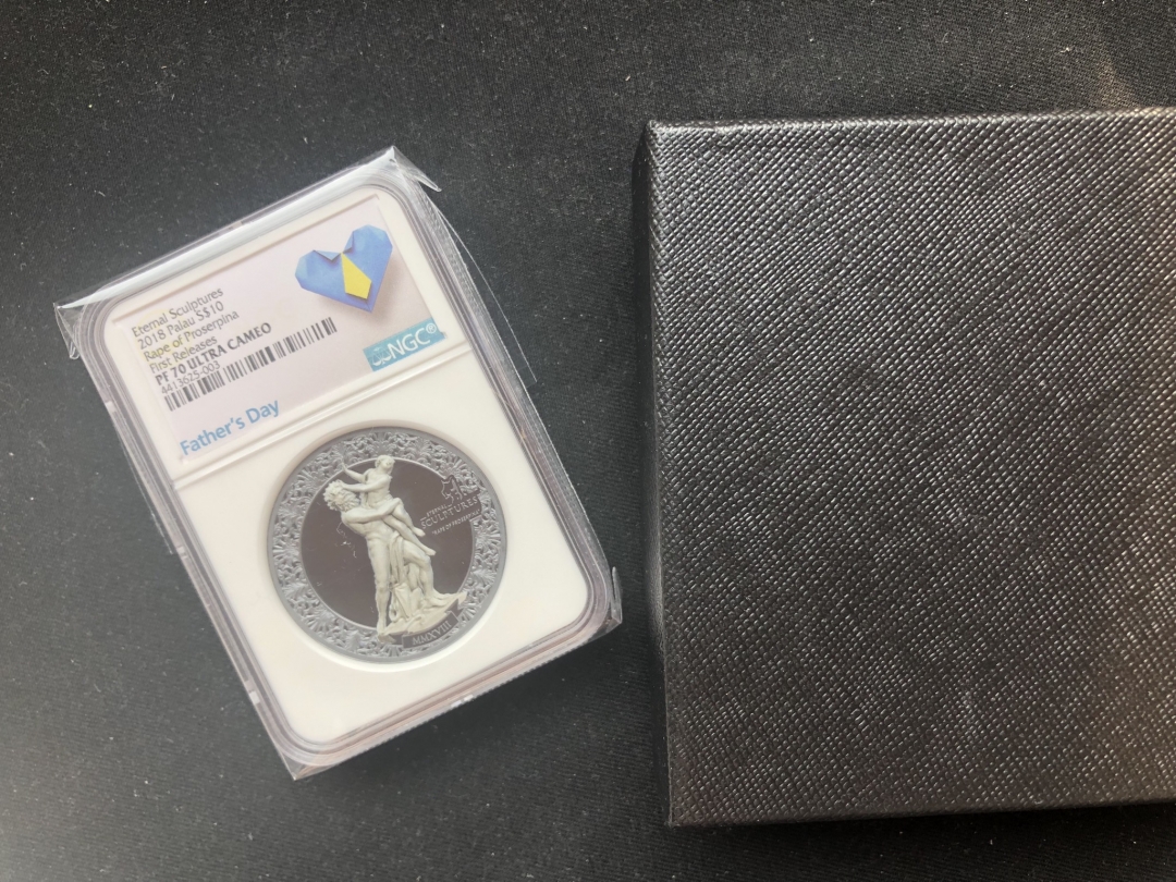 【随心拍】现代金银币拍卖第五期 【帕劳】2018永恒雕塑浮雕系列银币[3] 普洛塞尔皮娜【首期ngc70】