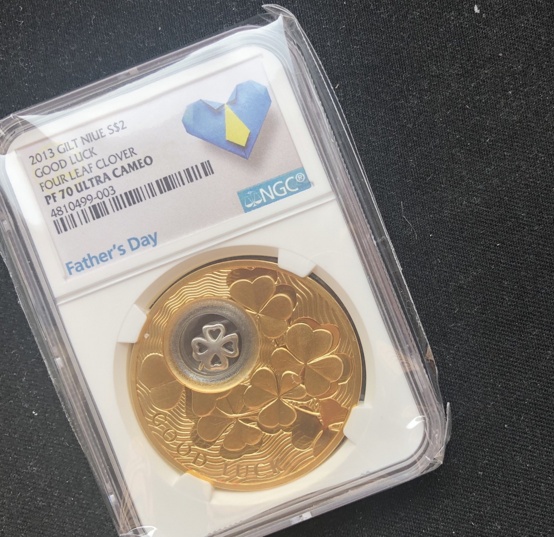 【随心拍】现代金银币拍卖第五期 【纽埃】2013年good luck系列四叶草银币