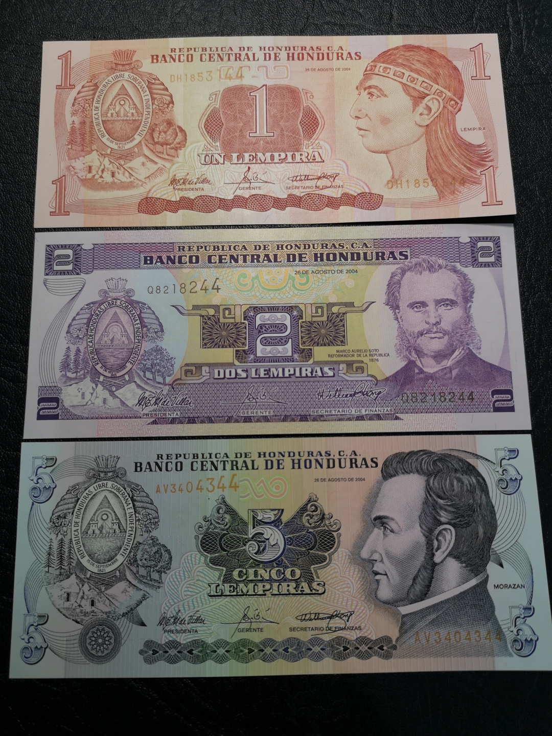 《外钞收藏家》第六十二期拍卖目录 洪都拉斯1-20五张 全新unc