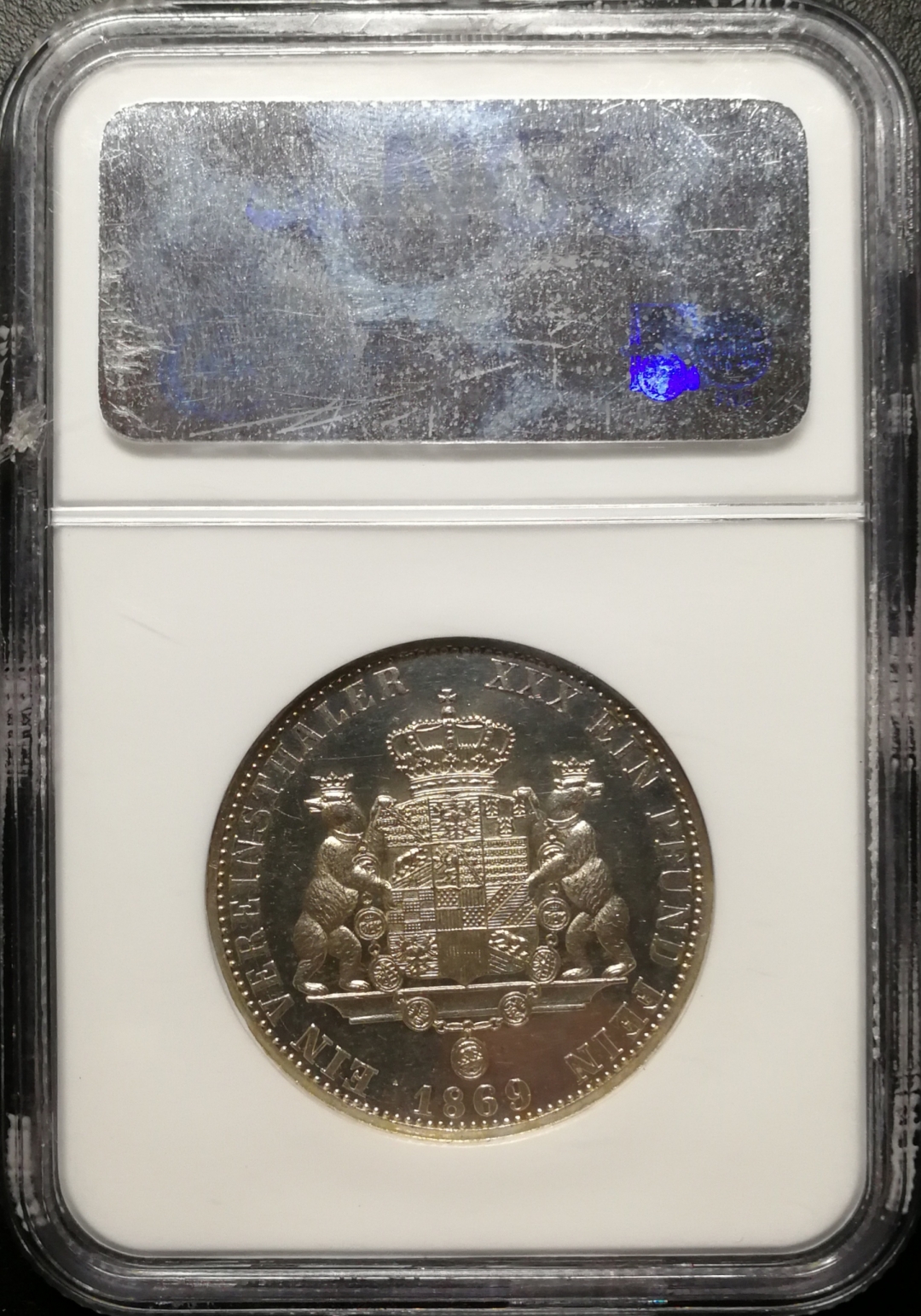 凡希社世界钱币微拍第七十五期 1869安哈特德绍泰勒NGC-MS61