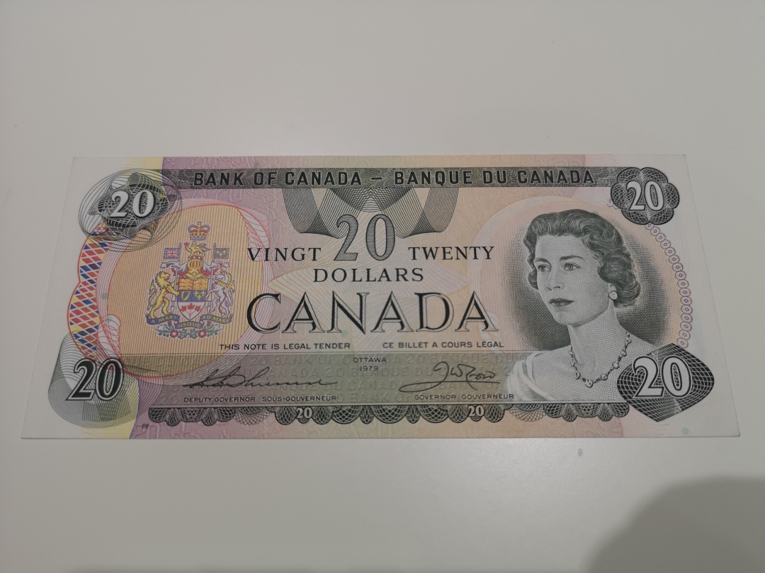 《外钞收藏家》第六十二期拍卖目录 1979年加拿大20元  au品相