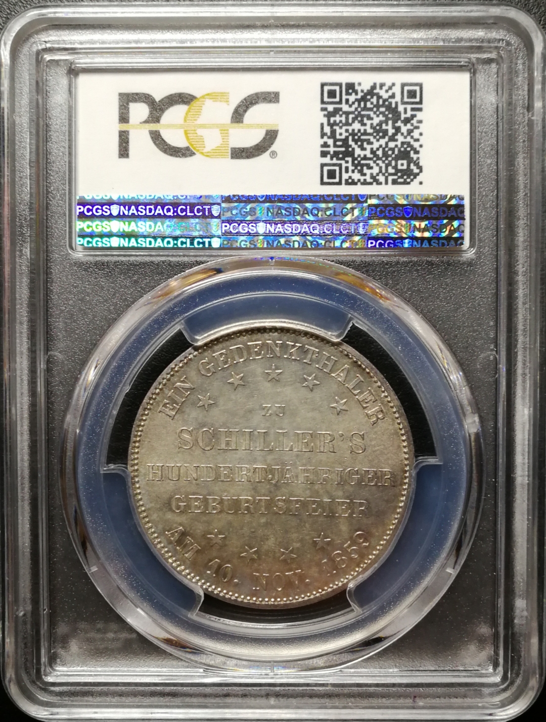 凡希社世界钱币微拍第七十五期 1859法兰克福席勒纪念泰勒PCGS-MS64