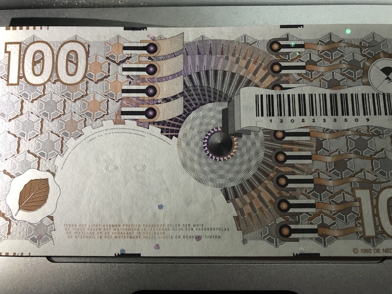 收藏联盟第七十五期拍卖 荷兰齿轮版100盾 AU中折