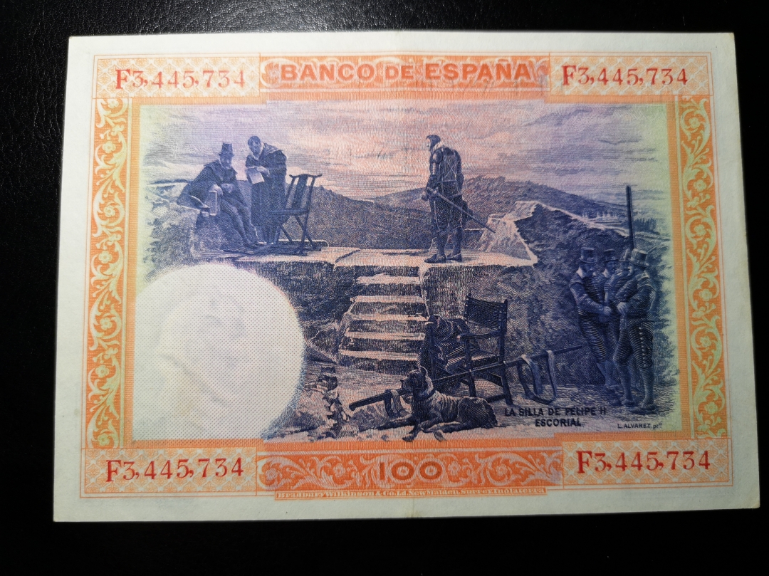 《外钞收藏家》第六十二期拍卖目录 西班牙1928年25、50、100比索三张 au品相