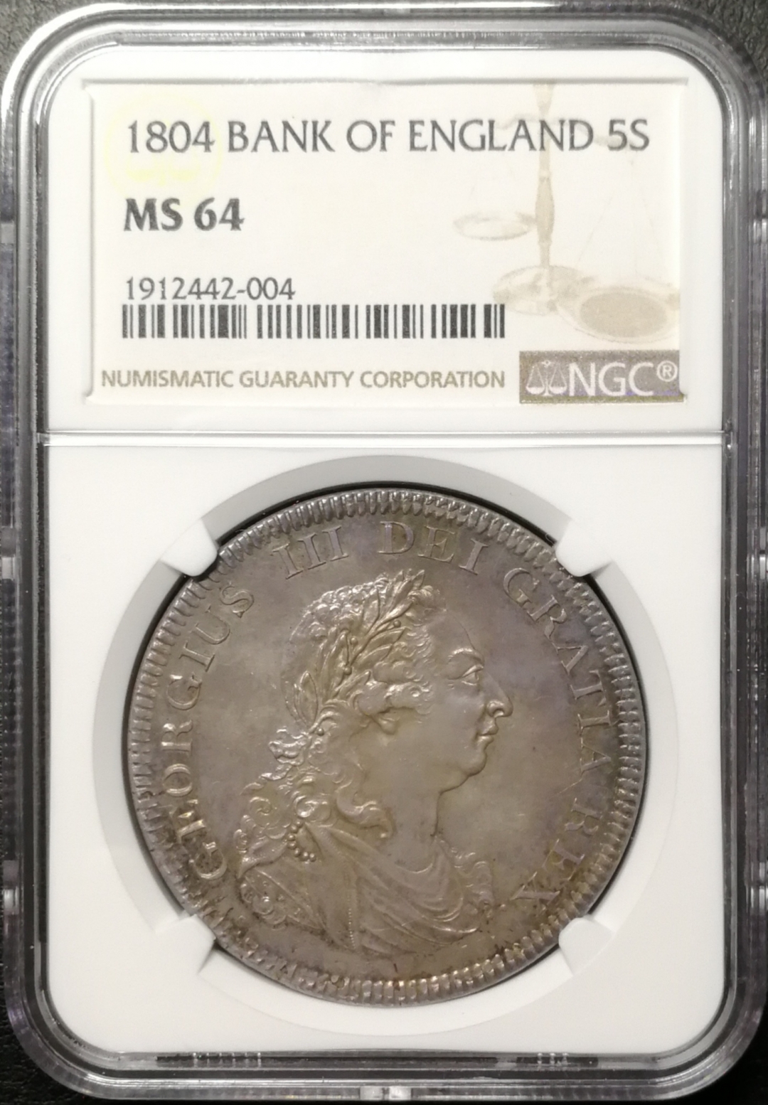 凡希社世界钱币微拍第七十五期 1804英格兰银行DOLLAR大银NGC-MS64五彩收藏级
