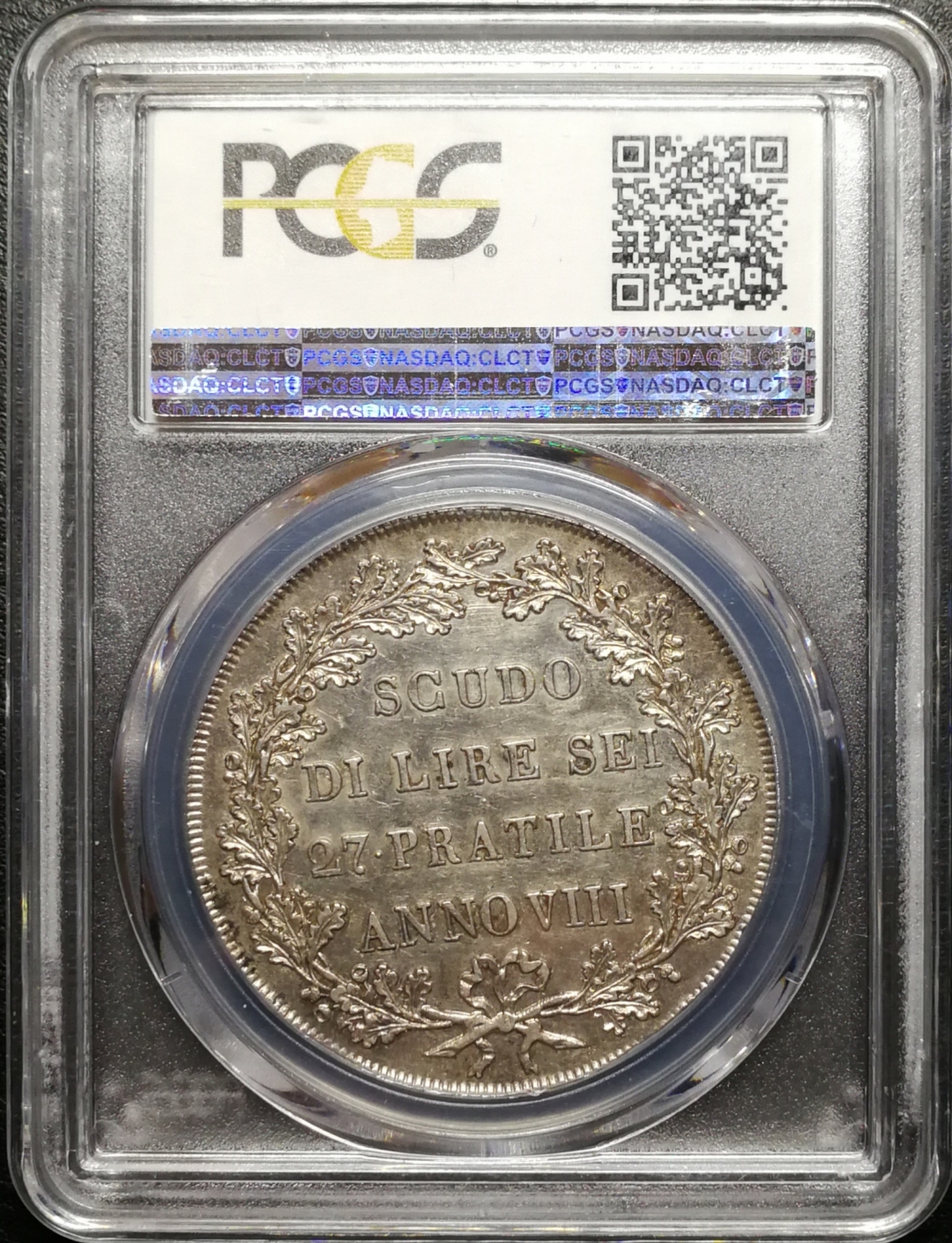 凡希社世界钱币微拍第七十五期 1800意大利西沙尔皮共和国SCUDO大银PCGS-XF45马伦哥会战