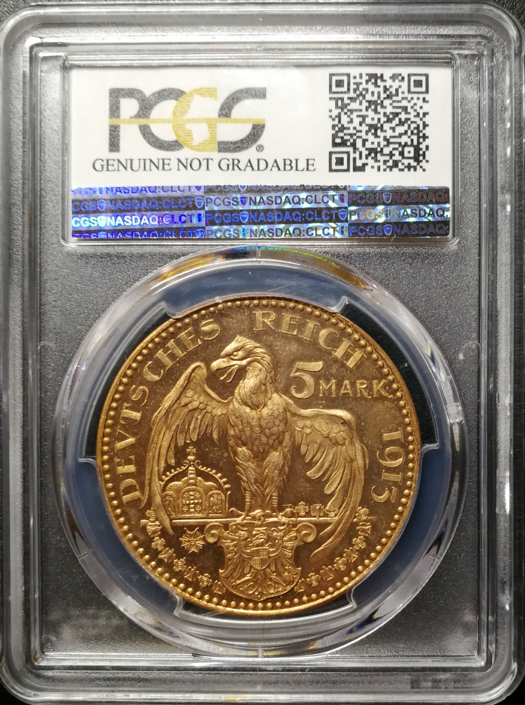 凡希社世界钱币微拍第七十五期 1913巴伐利亚哥茨5马克铜样PCGS-UNCD
