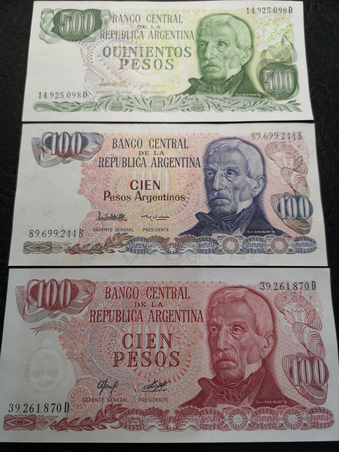 《外钞收藏家》第六十二期拍卖目录 阿根廷七张  全新unc