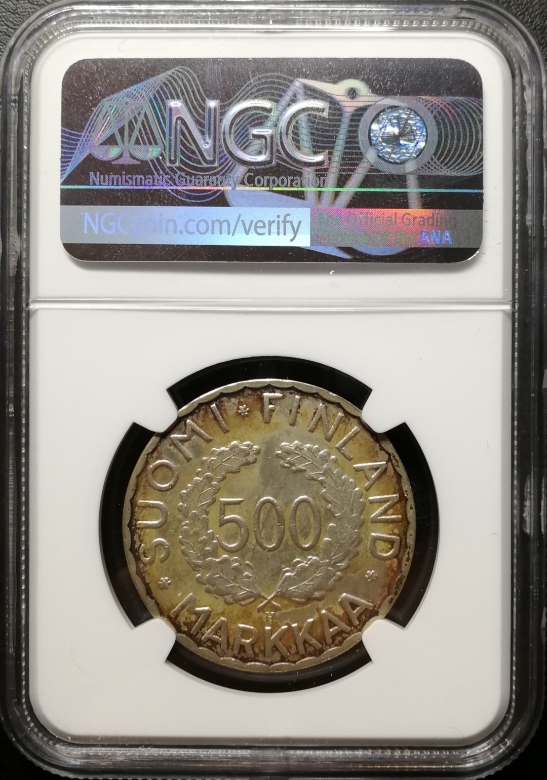 凡希社世界钱币微拍第七十五期 1951芬兰奥运500马克NGC-AUD稀少