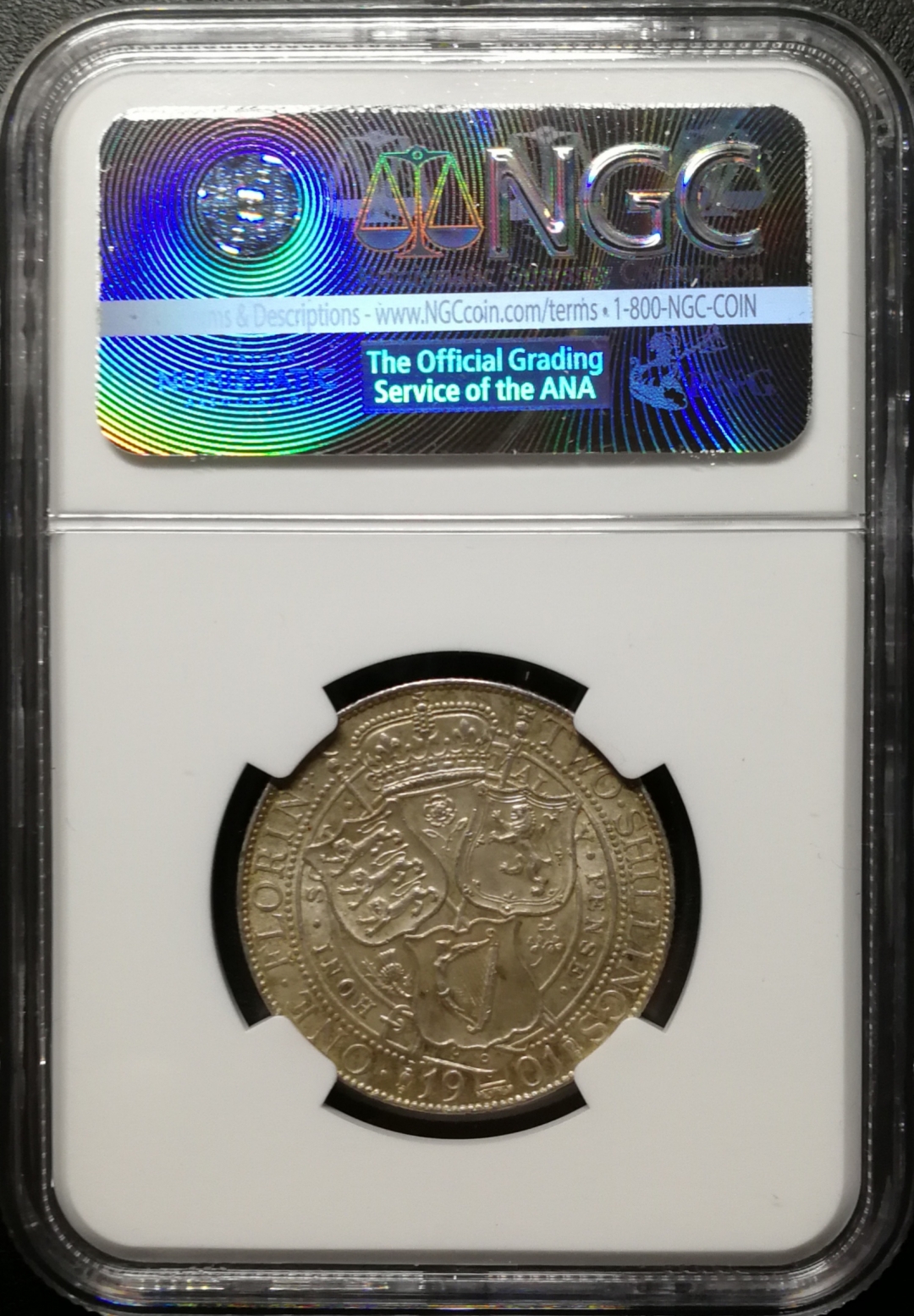 凡希社世界钱币微拍第七十五期 1901批纱2先令NGC-MS62