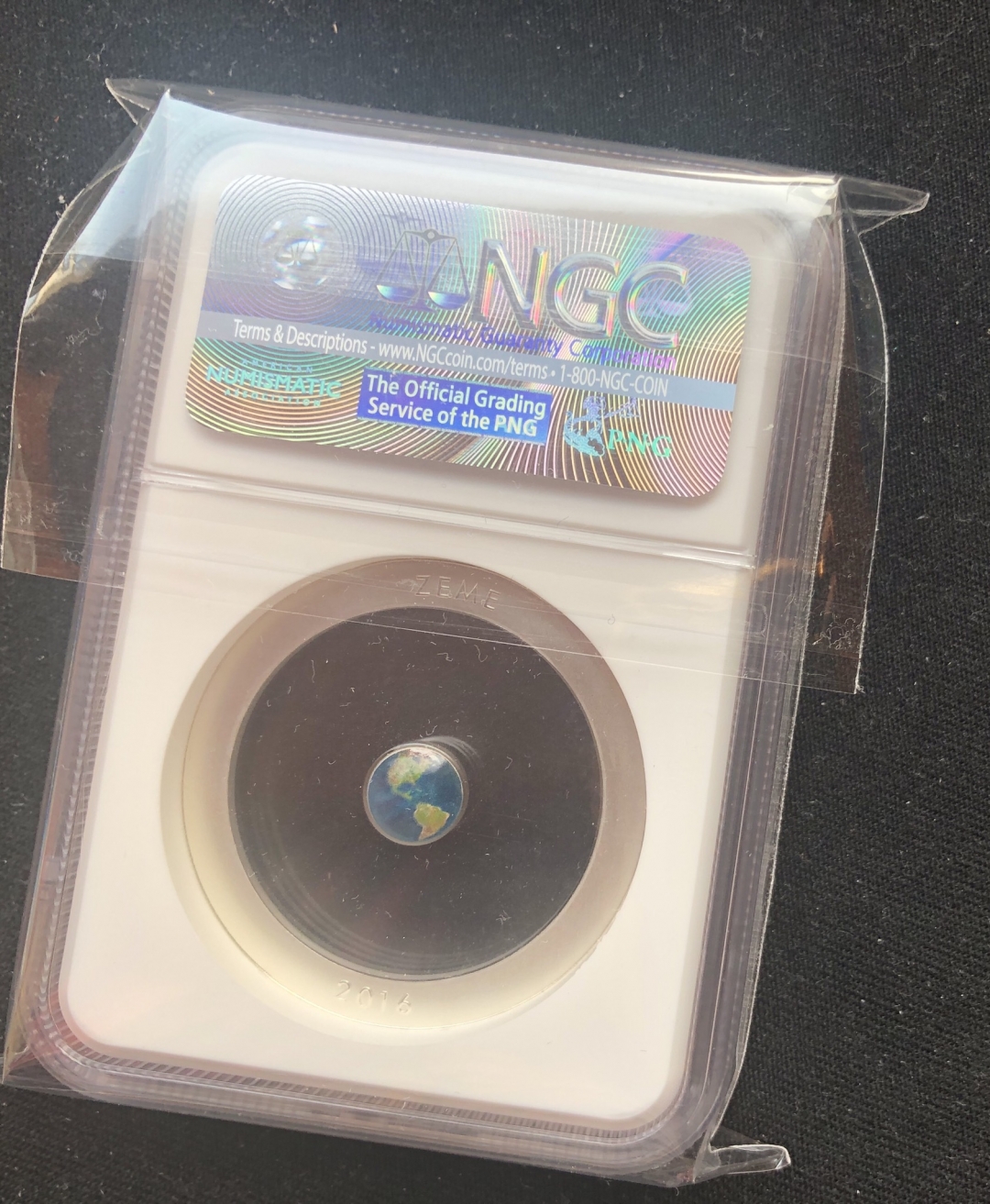 【随心拍】现代金银币拍卖第五期 【拉脱维亚】陶瓷地球银币ngc70分