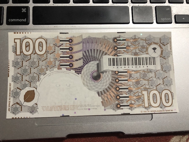 收藏联盟第七十五期拍卖 荷兰齿轮版100盾 AU中折