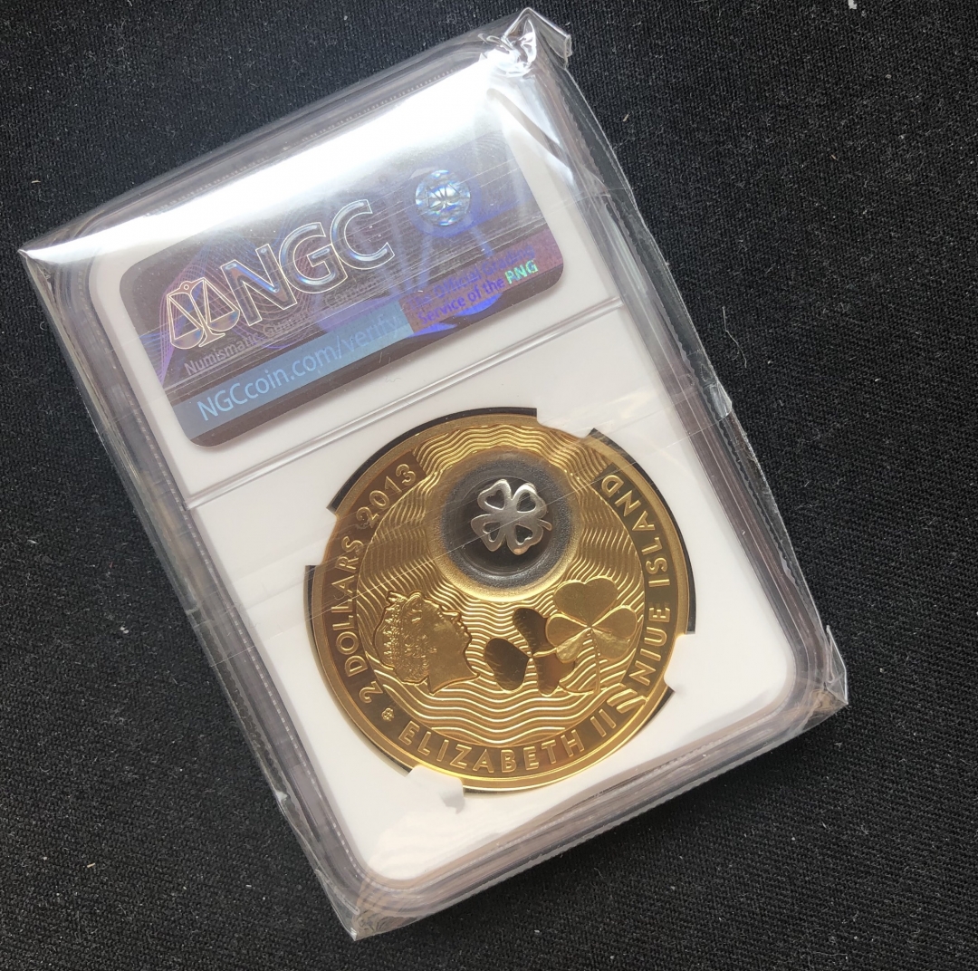 【随心拍】现代金银币拍卖第五期 【纽埃】2013年good luck系列四叶草银币