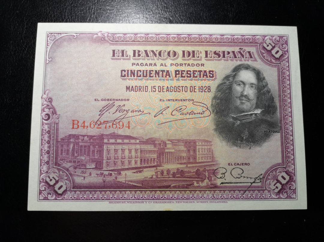 《外钞收藏家》第六十二期拍卖目录 西班牙1928年25、50、100比索三张 au品相