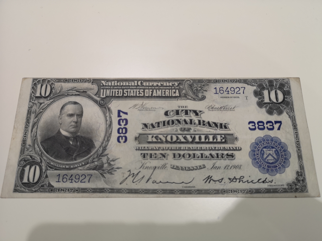 《外钞收藏家》第六十二期拍卖目录 1908年10美元 大票 vf品相