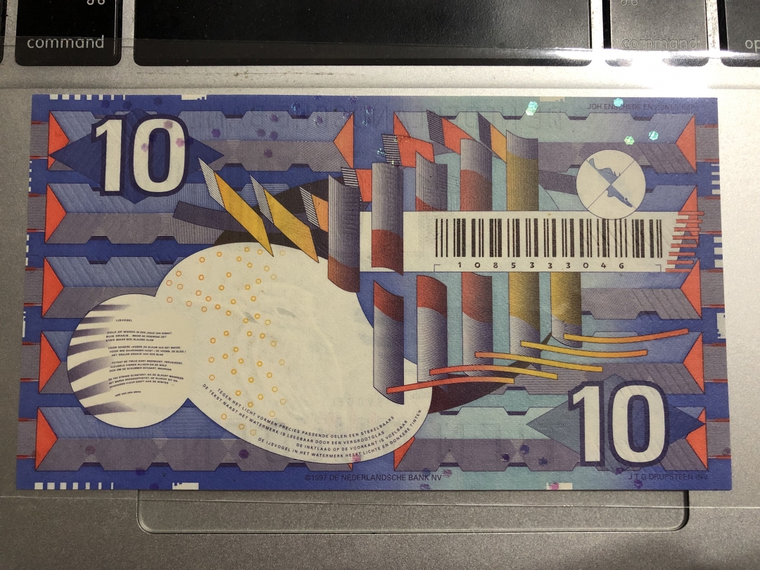 收藏联盟第七十五期拍卖 荷兰齿轮版10盾 UNC