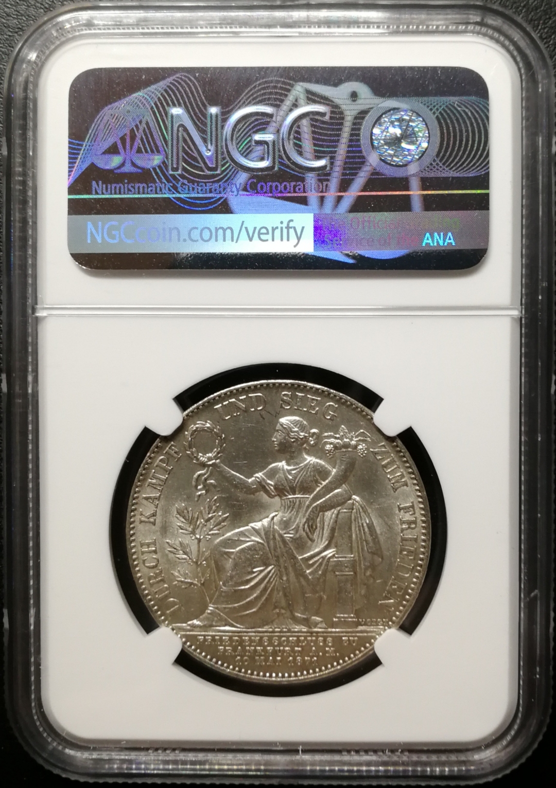 凡希社世界钱币微拍第七十五期 1871巴伐利亚胜利泰勒NGC-MS62