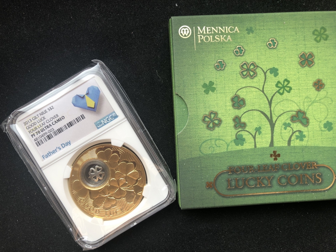 【随心拍】现代金银币拍卖第五期 【纽埃】2013年good luck系列四叶草银币