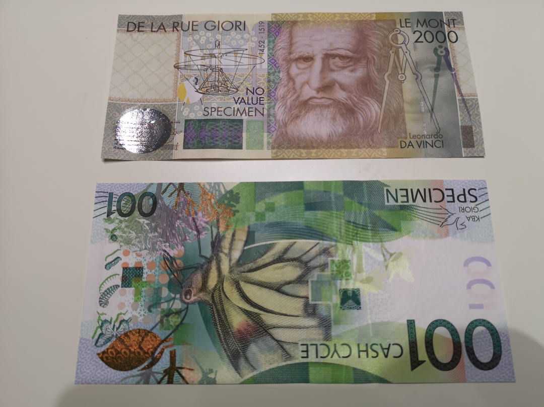 《外钞收藏家》第六十二期拍卖目录 达芬奇和蝴蝶测试钞  unc