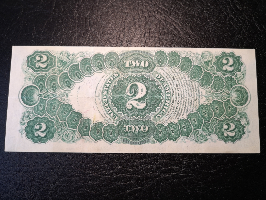 《外钞收藏家》第六十二期拍卖目录 1917年2美元  大票 vf品相