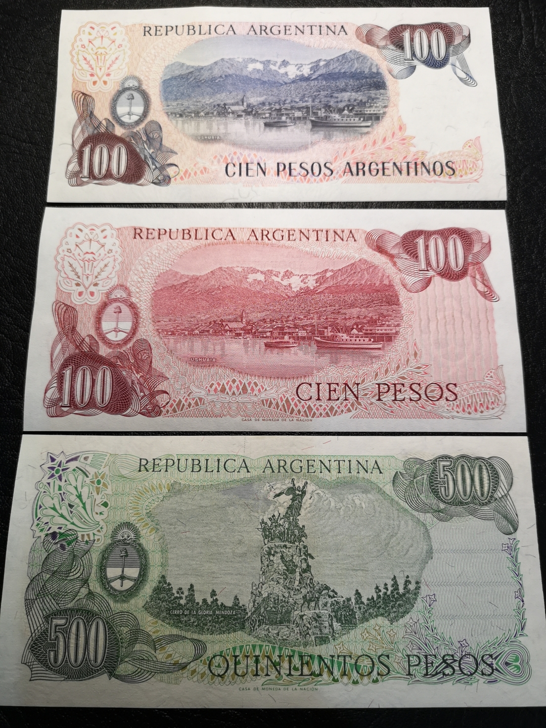 《外钞收藏家》第六十二期拍卖目录 阿根廷七张  全新unc