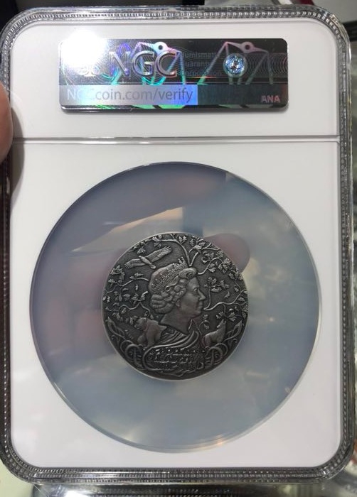 【随心拍】现代金银币拍卖第五期 Ngc首期70分，仿古高浮雕，2盎司了雷神佩龙银币