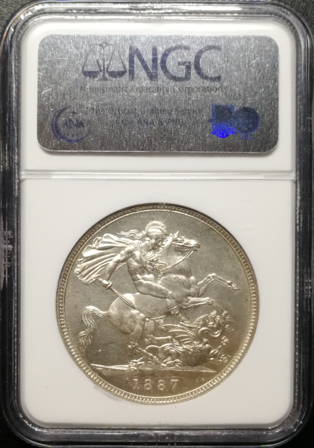 凡希社世界钱币微拍第七十六期 1887英国高冠马剑NGC-MS63