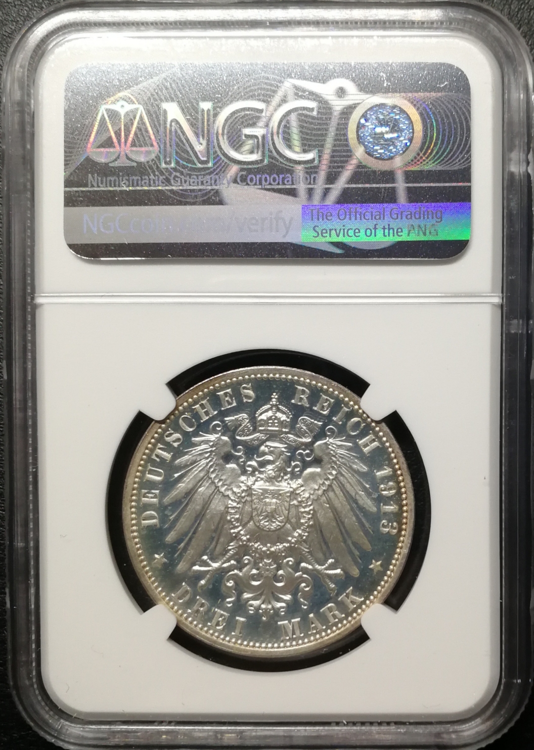 凡希社世界钱币微拍第七十六期 1913德国莱比锡纪念碑3马克NGC-PF64+UC