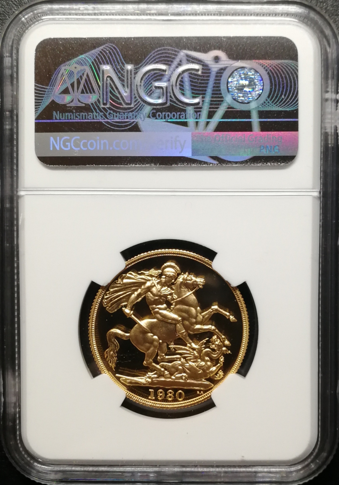 凡希社世界钱币微拍第七十六期 1980英国2索维林金NGC-PF68UC