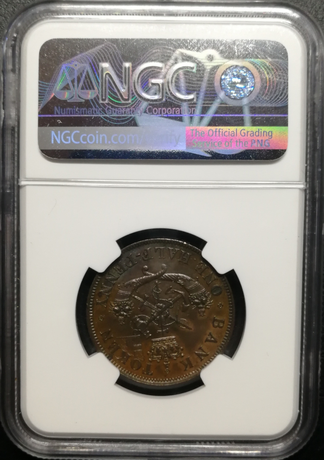 凡希社世界钱币微拍第七十六期 1854上加拿大1/2便士NGC-MS61