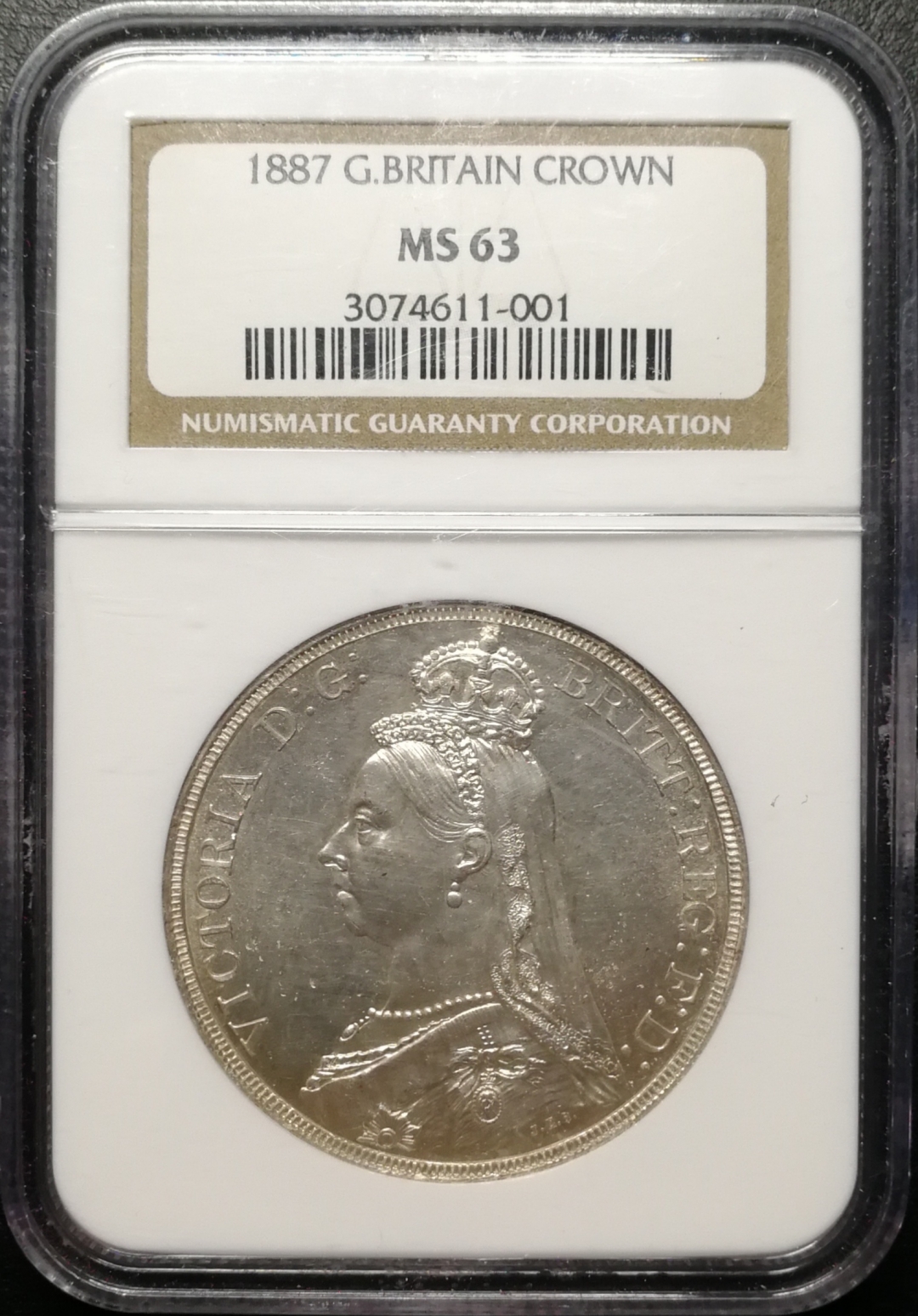 凡希社世界钱币微拍第七十六期 1887英国高冠马剑NGC-MS63