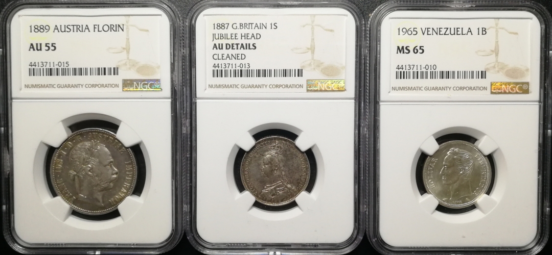 凡希社世界钱币微拍第七十六期 奥地利英国委内瑞拉三件NGC