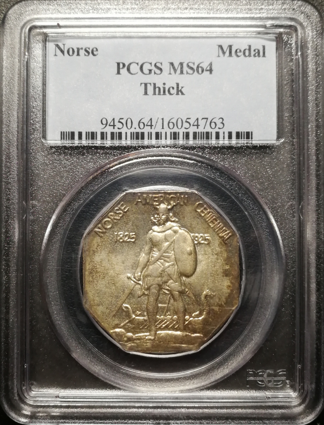 凡希社世界钱币微拍第七十六期 挪威移民美洲纪念银章PCGS-MS64