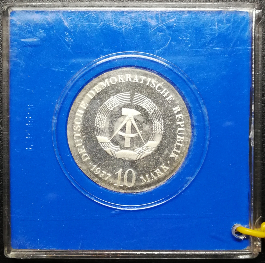 凡希社世界钱币微拍第七十六期 1977东德奥塔冯格里克10马克PROOF原盒铅封